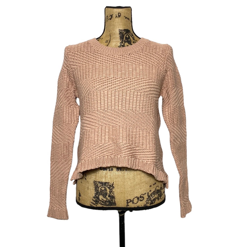 Pink Cream Pullover Long Sleeve Top 38